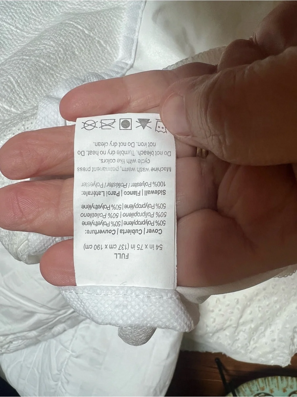 White Zippered Allergy Mattress Cover